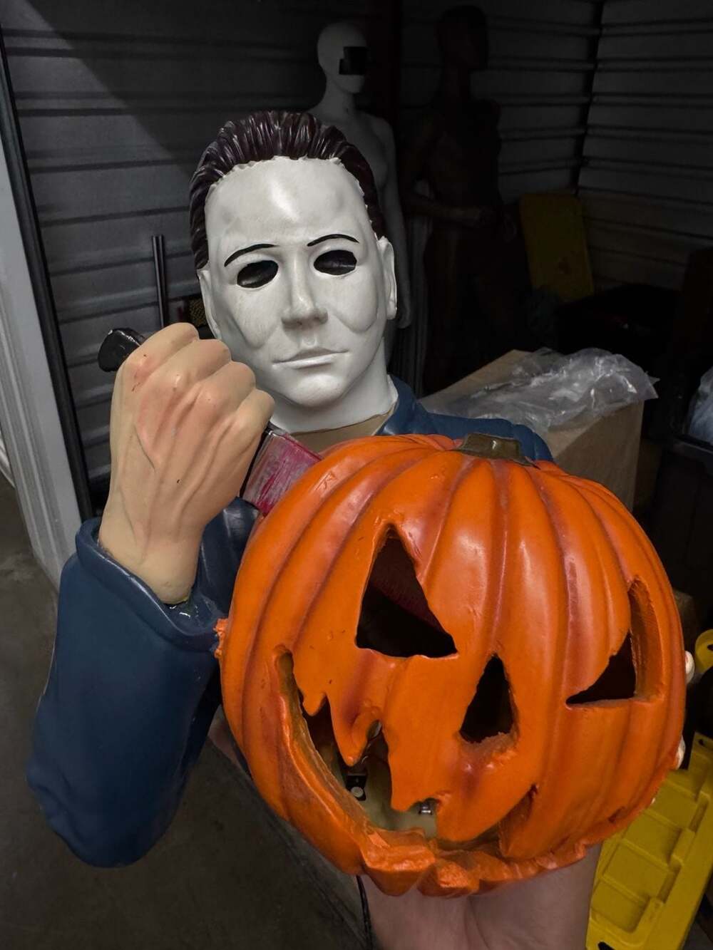 Michael Myers LED Light Up Ceramic Statue Spirit Halloween Exclusive Pumpkin
